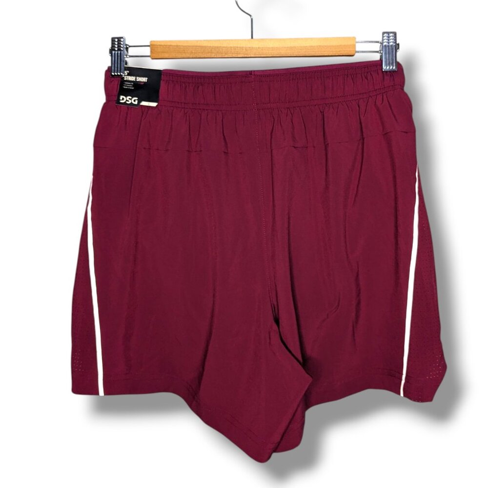 DSG Athletic Fit 5” Inseam Mens Stride Run Shorts Built In Brief Size Small NEW